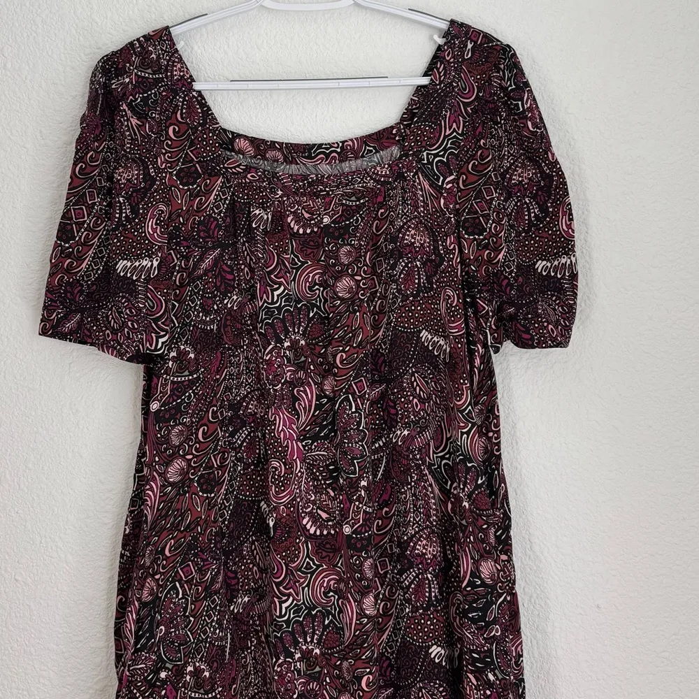 Anthropologie Maeve Lisabetta Maxi Dress Paisley Print Purple Wine Size S - Image 4