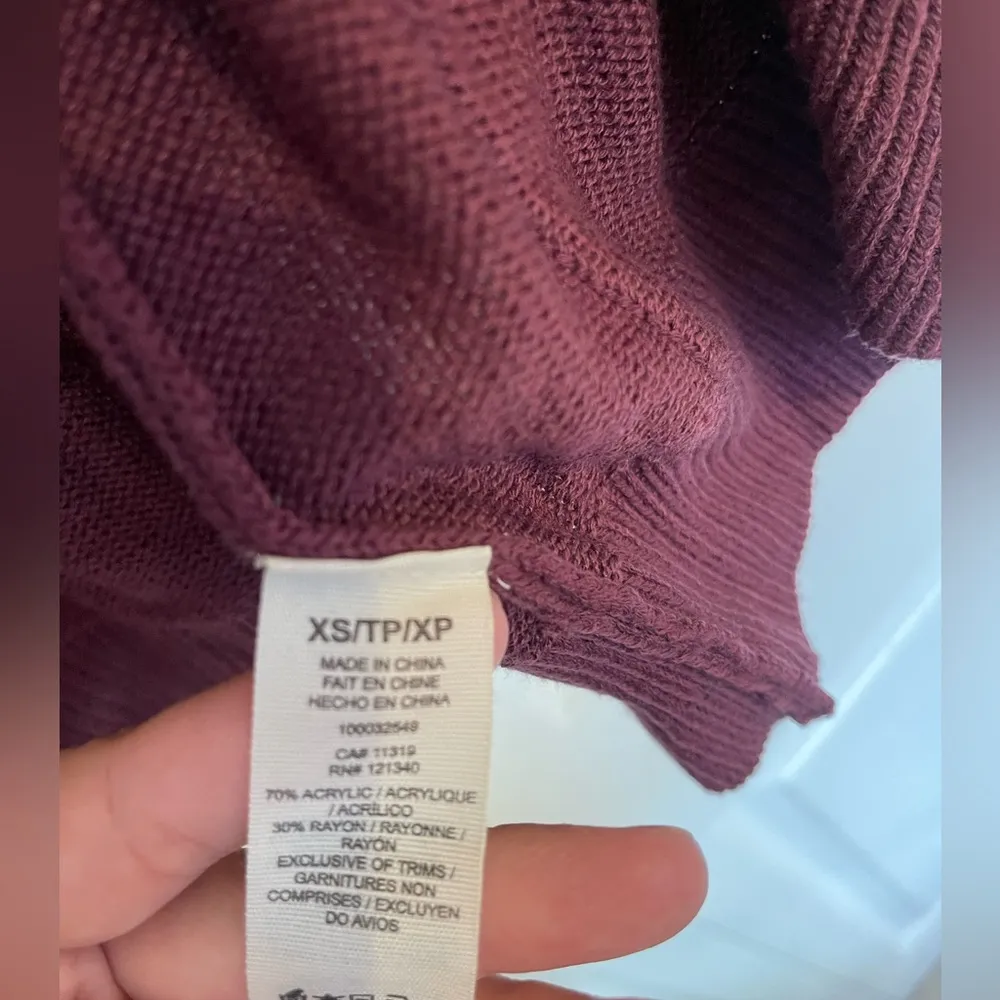 NWOT Garage oversized burgundy cardigan with detailed sleeve design Size XS - Image 5