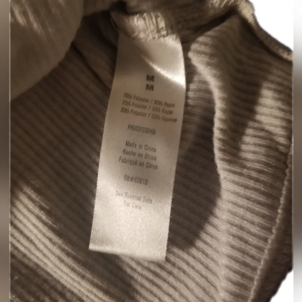 Hurley Cream Ribbed Top (Women's) - Image 5