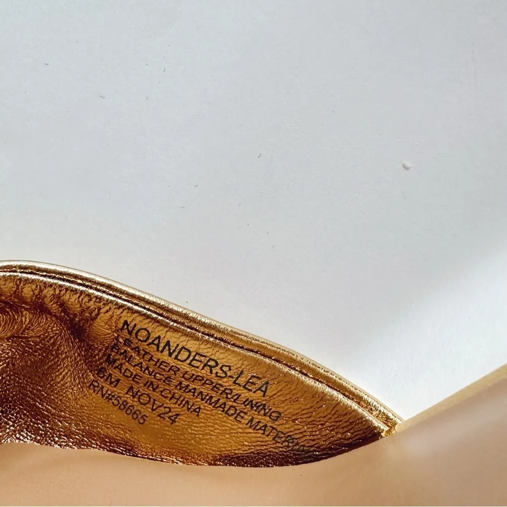 NEW Nordstrom Anders Lea Ankle Strap Sandal Gold Metallic - Image 8