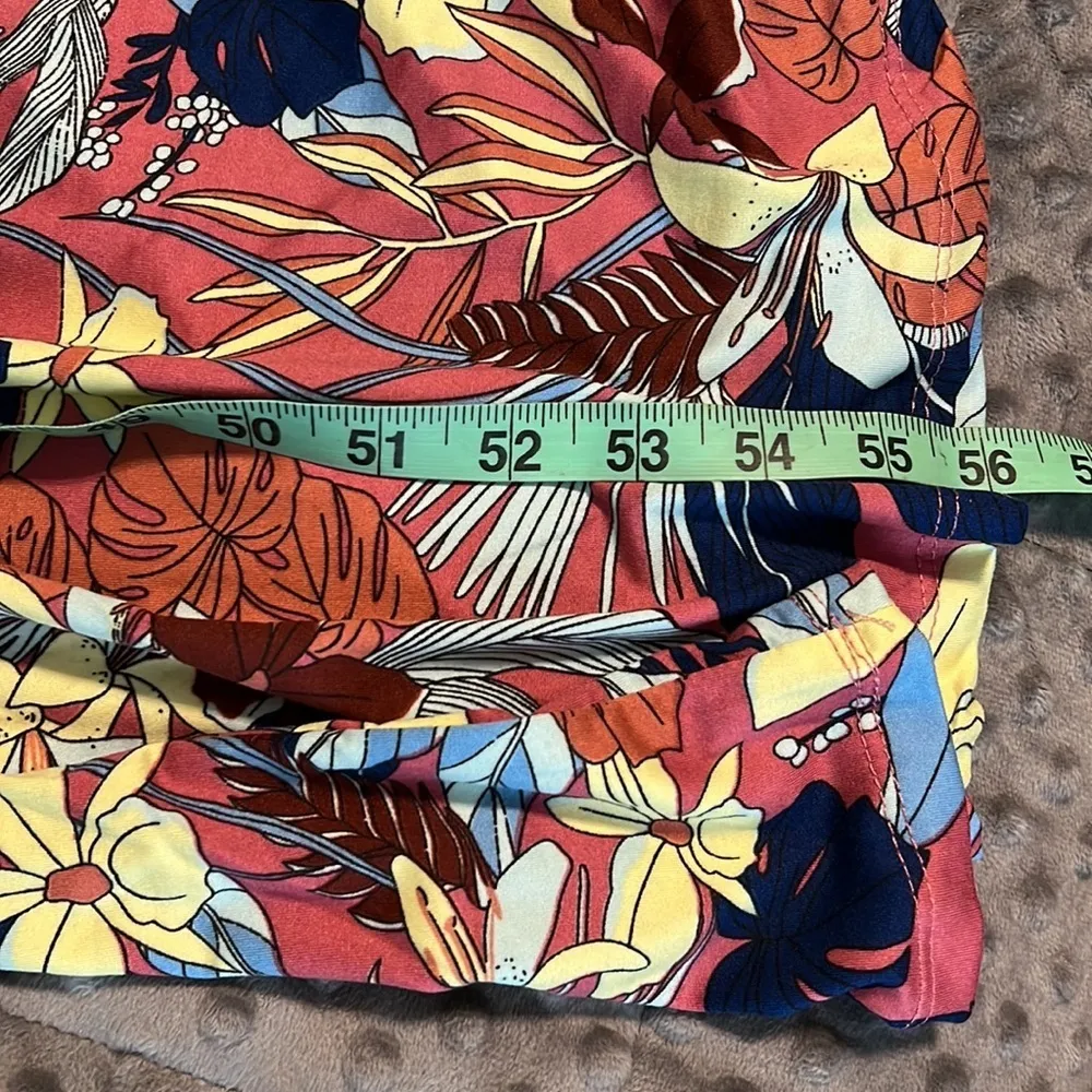 CAPELLA small floral maxi bodycon dress v neck halter back beach tropical new Blue - Image 8