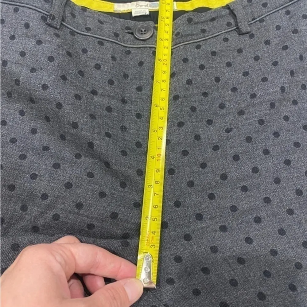 Boden Women’s Size 6L Gray Polkadot Wool Crop Slim Pants Career Straight‎ Leg - Image 10