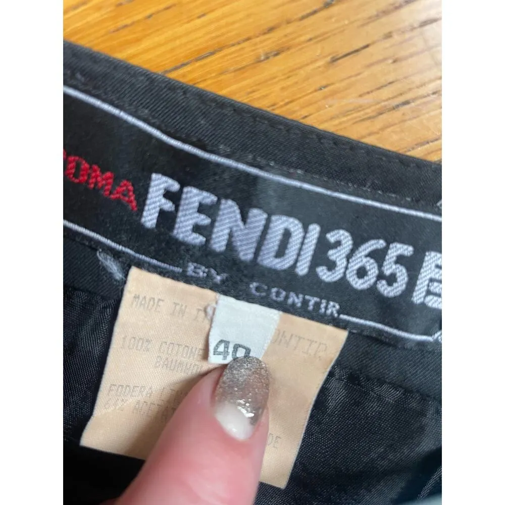 Vintage Fendi 365 Black Pencil Straight Cotton Skirt Size Small/ 2 - Image 5