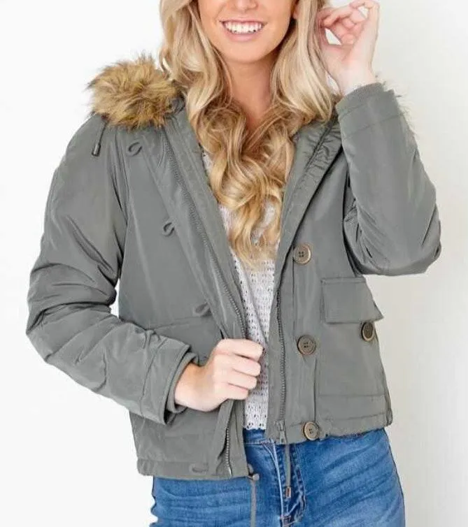 NWT Olive Green Jacket Size M - Image 2