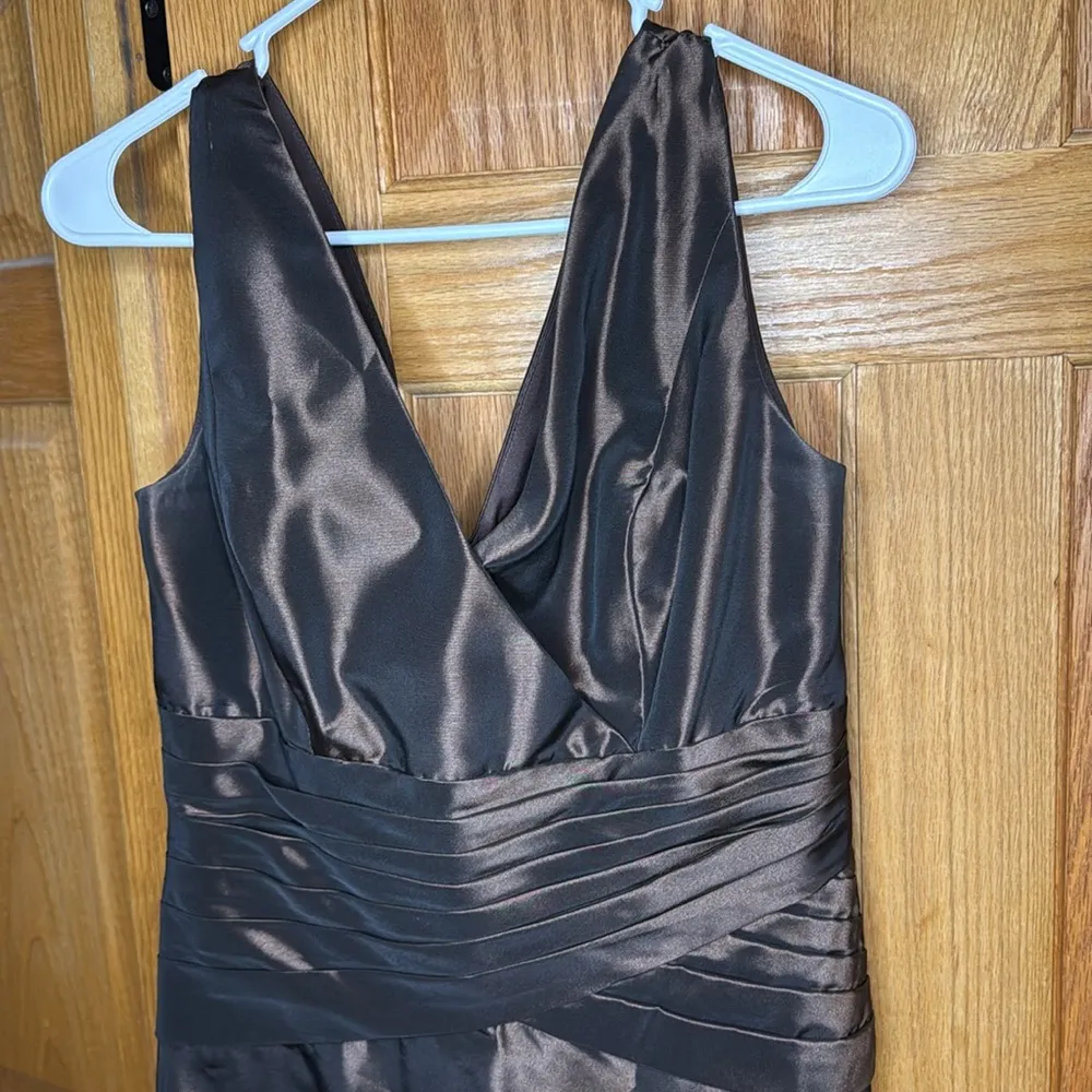 Belsoie by Jasmine Brides Maid Dress, Faux Wrap Style floor length, Size 12 - Image 2