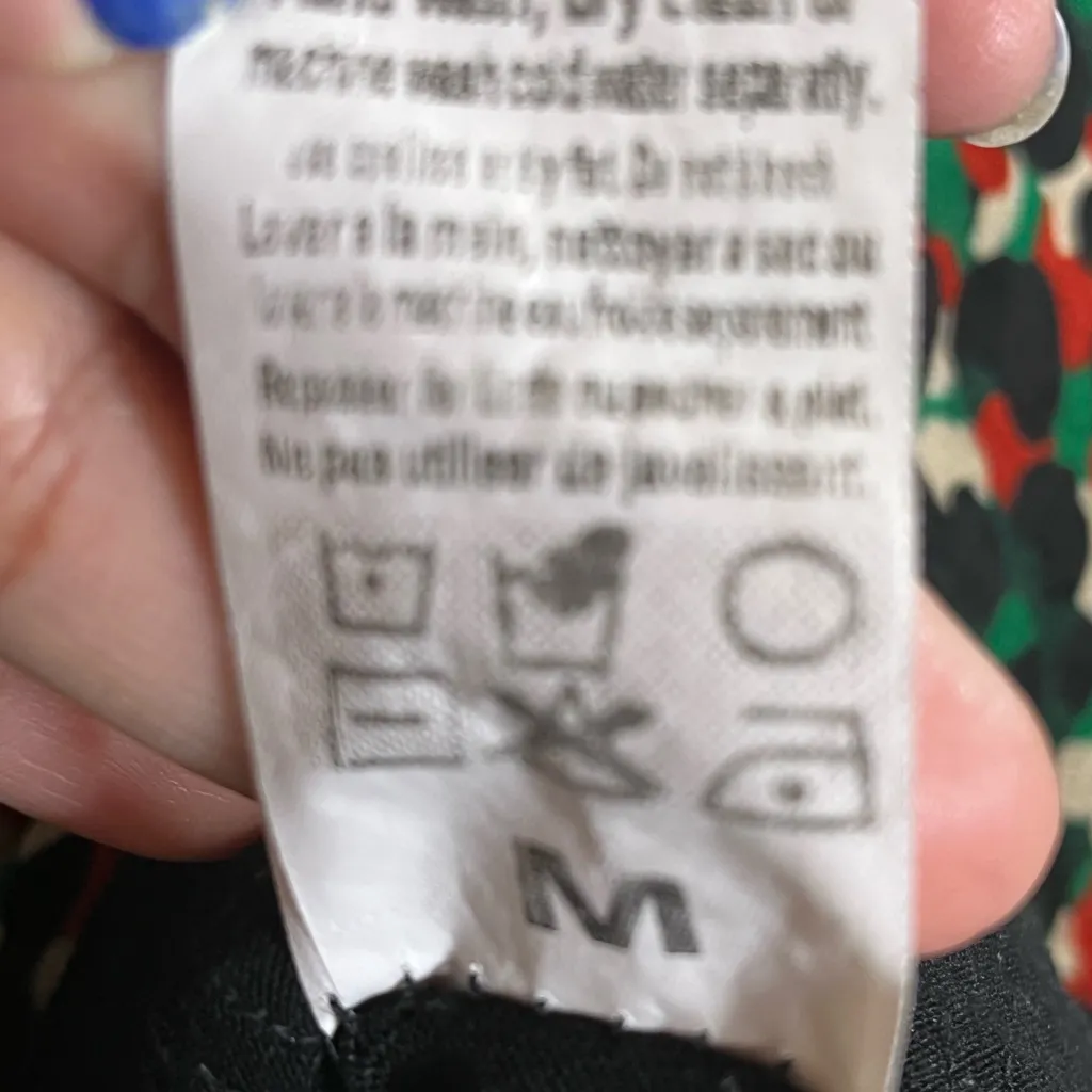 Made in Italy Silk Blend Sheer Sequin Hem Blouse Top Multicolor M Red Size M - Image 6