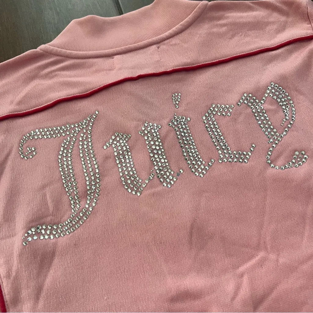 Juicy Couture Rhinestone Bling Jacket Pink size M - Image 6