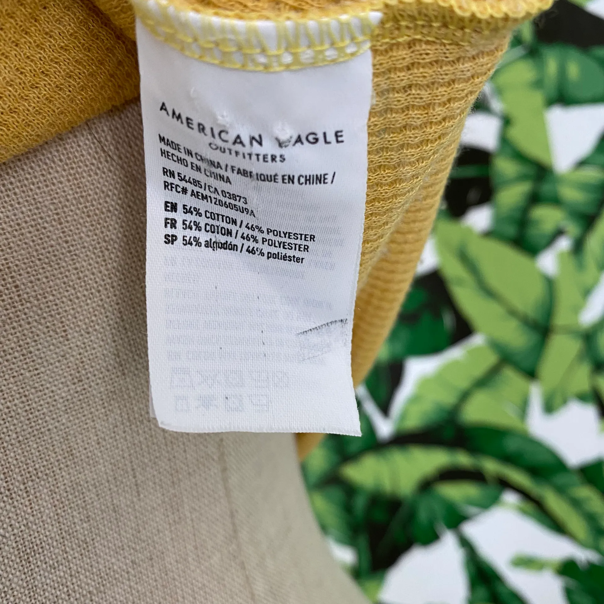 American Eagle AEO Lettuce Hem Crop Tee 050 - Image 2