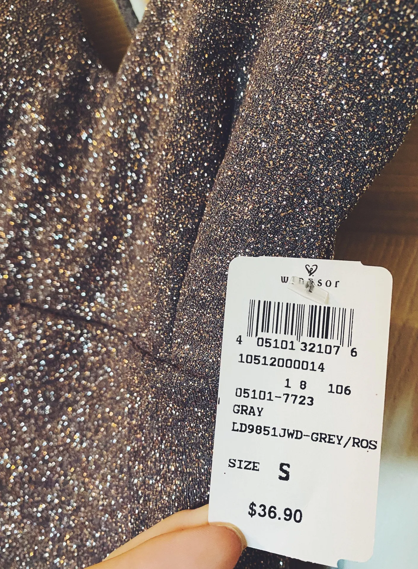 Windsor Silver Sparkly Dress - Image 3