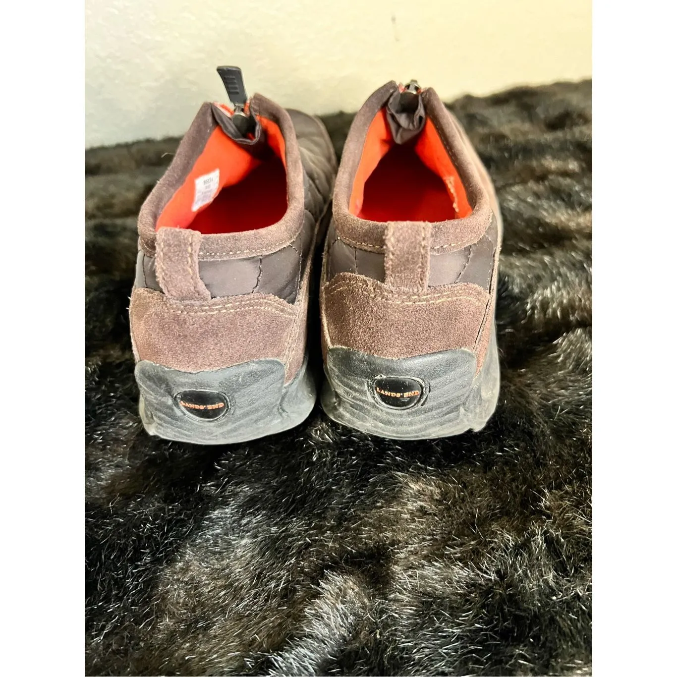 Lands' End Women's Size 9.5 Weatherfield Brown Quilted Hiking Zip Up Shoe 86524 - Image 5