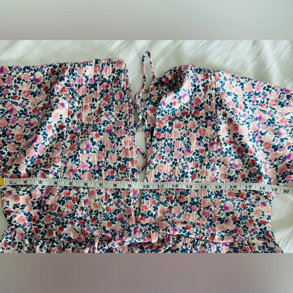 Lulus Express Yourself Floral Satin Babydoll Mini Dress Blush Pink Size Small - Image 14