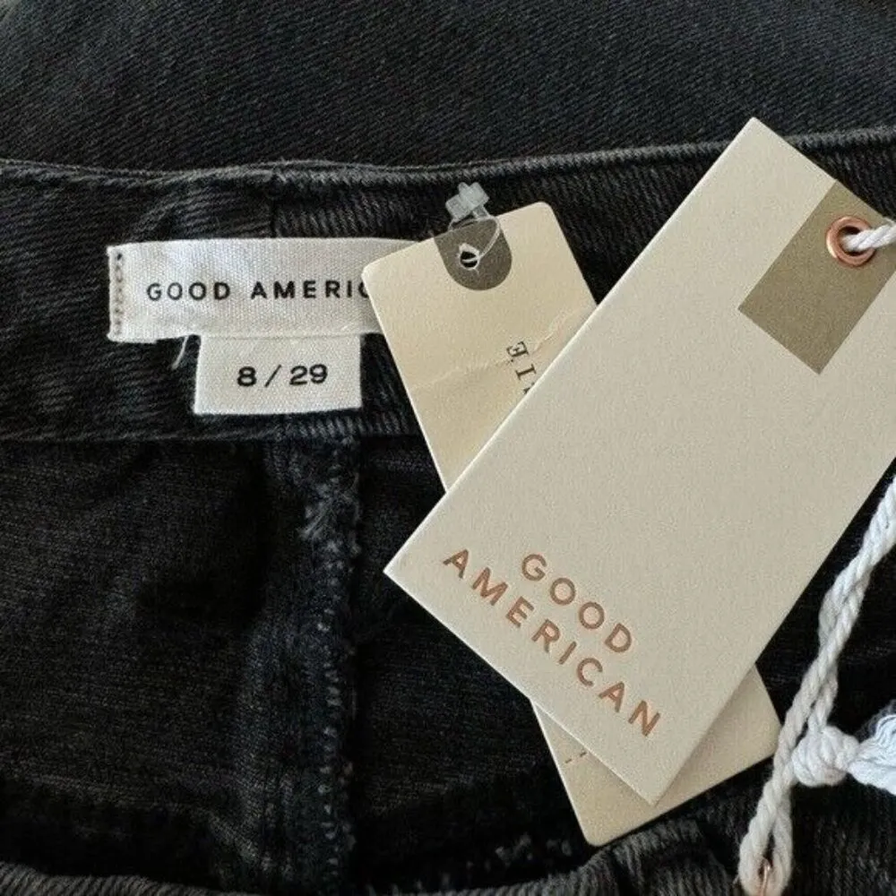 ANTHROPOLOGIE Good American Tube Denim Maxi Skirt Carbon Size 8 NEW - Image 13