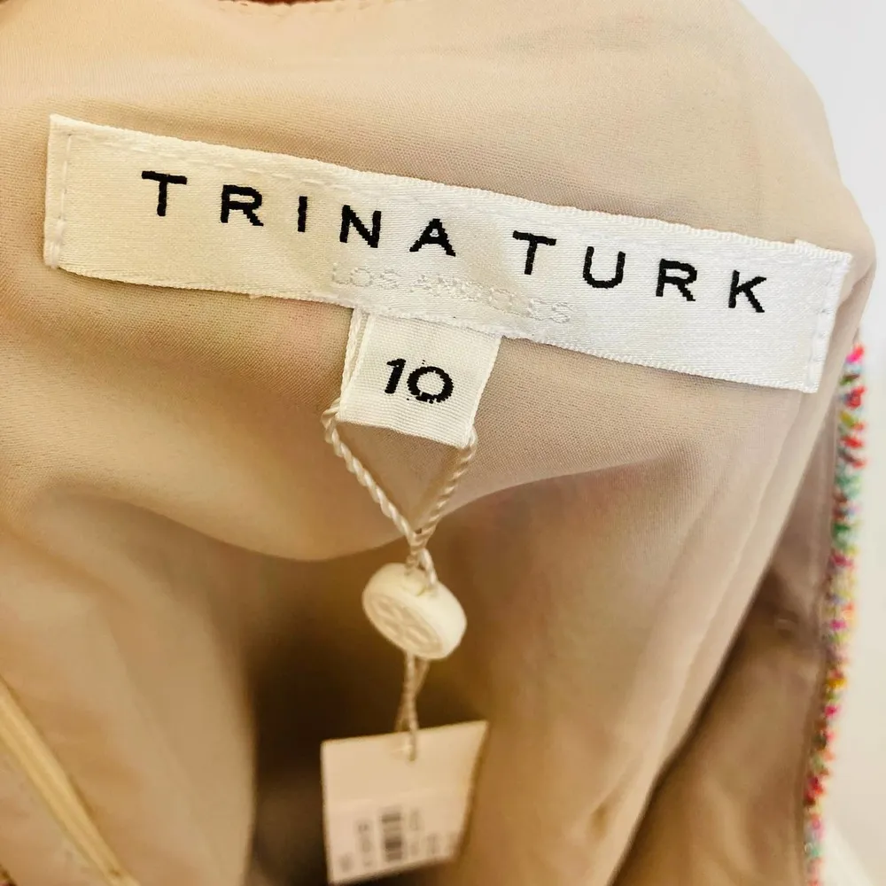 NWT Trina Turk Rico Multi Yucatan Tweed Silk Metallic Knit Mini Skirt Size 10 - Image 7