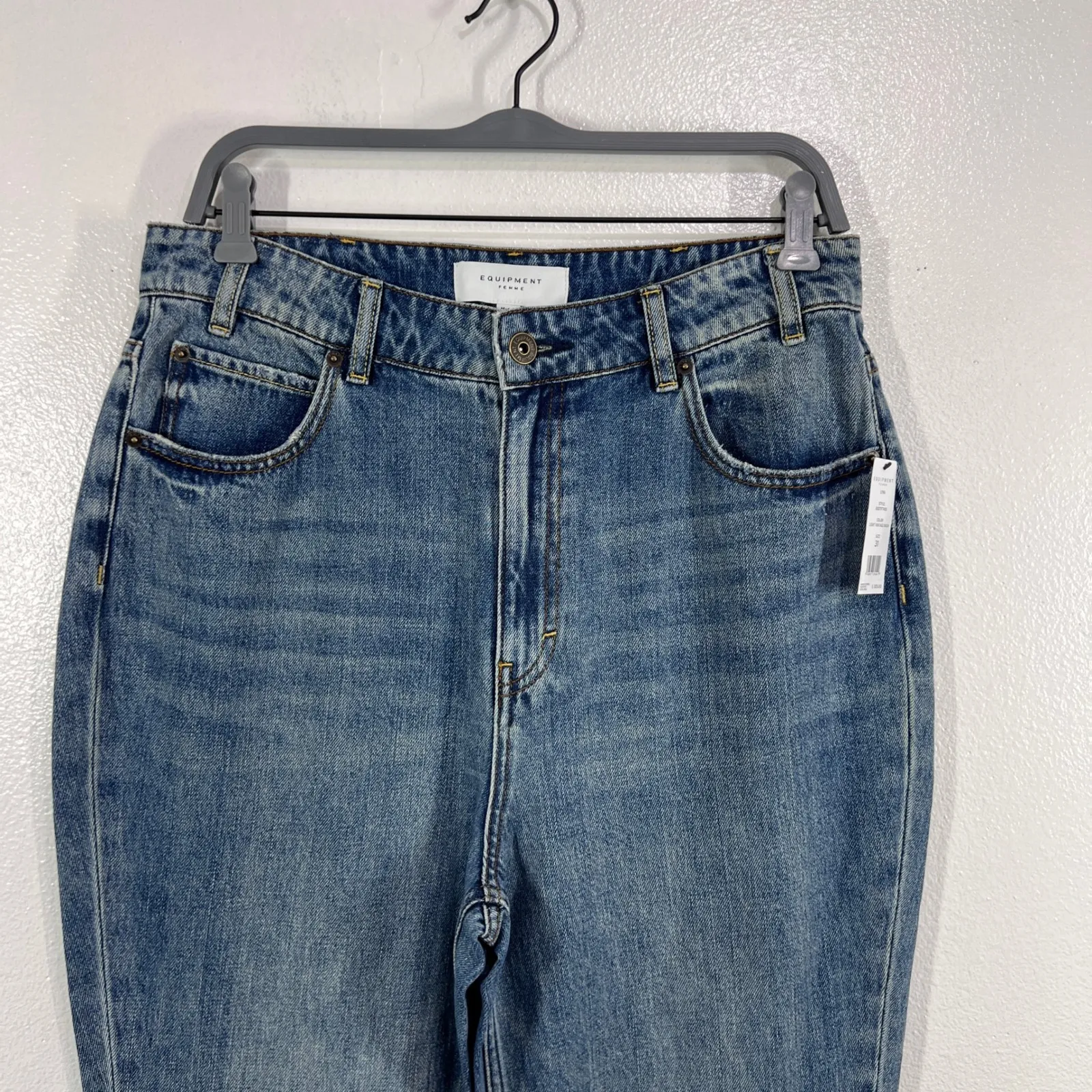 Equipment Femme LYNA Bootcut Jeans 31 Medium Wash High Rise NWT Stretch Denim - Image 9