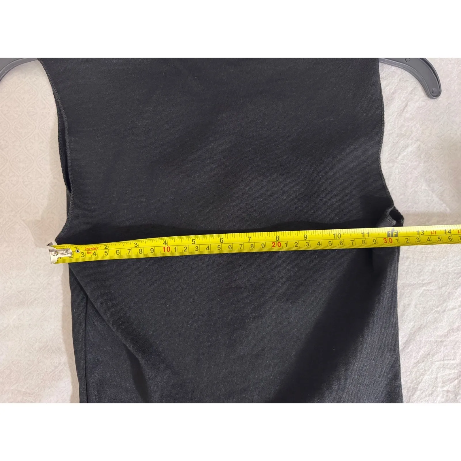 AQUA Square Neck Sleeveless Knit Top Black Fitted Tank Top XXS New‎ - Image 7