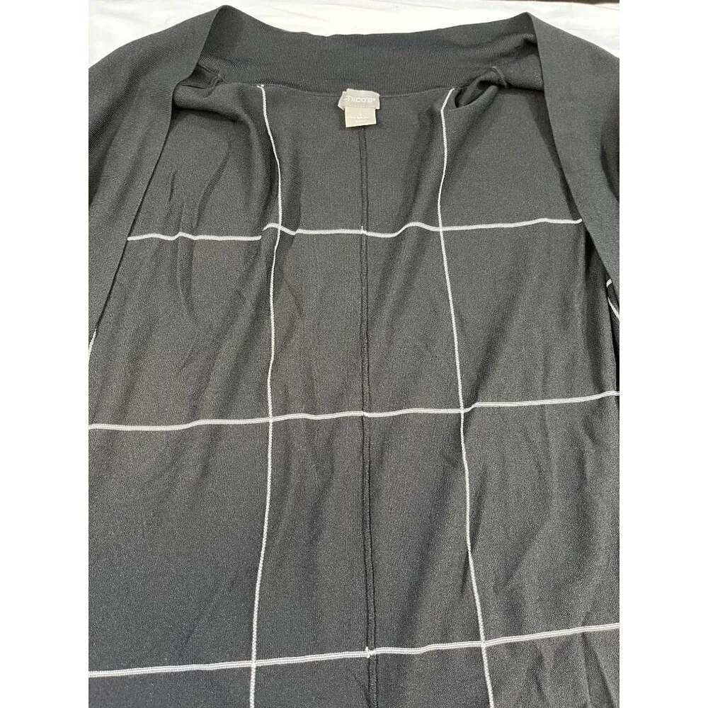 Chicos Womens Black Cardigan Sweater Size XXL SKU 6740 - Image 4