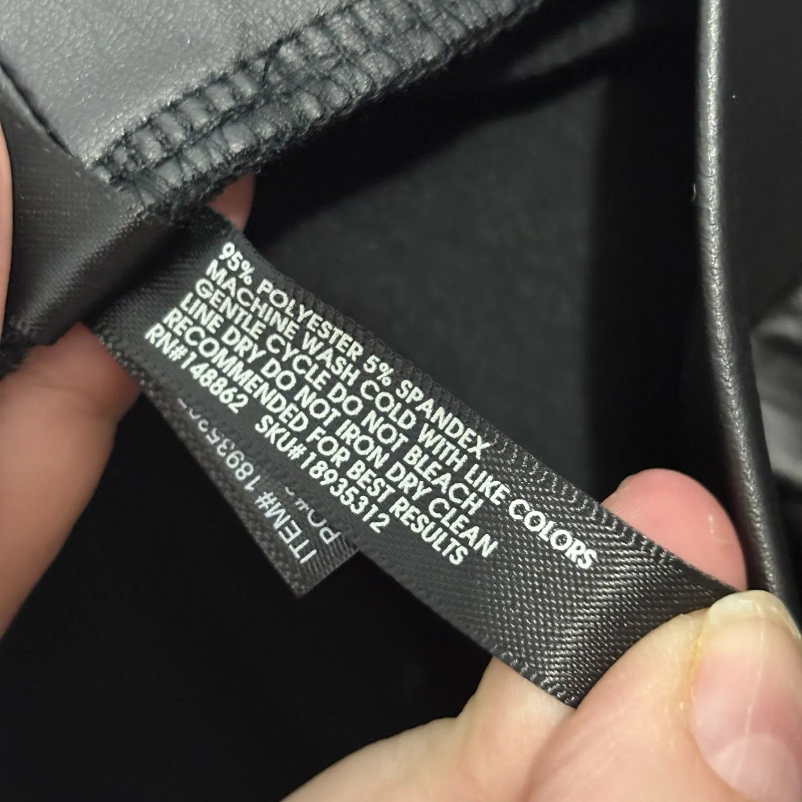 Torrid Faux Leather Stretch Leggings Pants Black Lightweight Rocker Alt Edgy 3X - Image 6