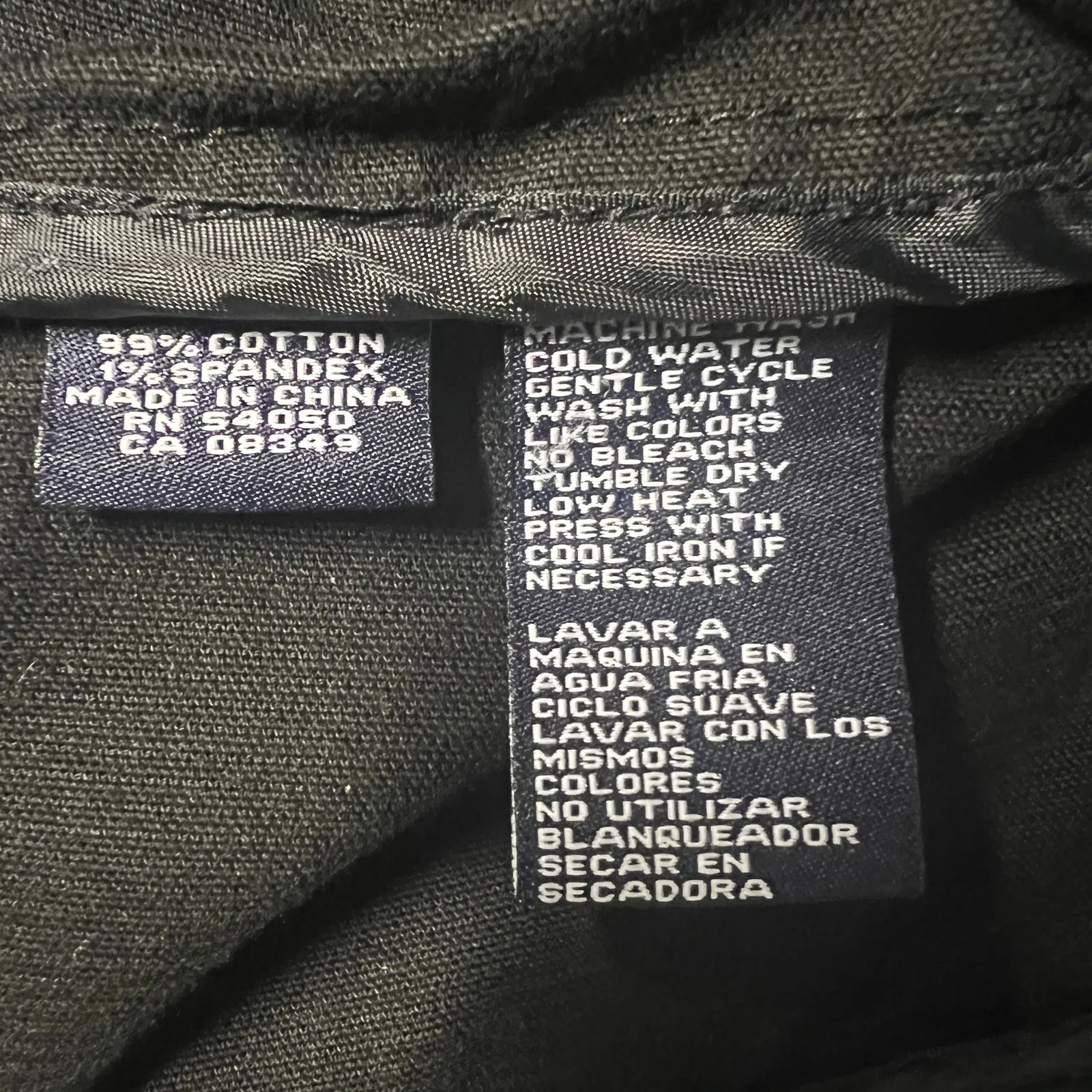 Jones New York Women's Button Down Black Corduroy Jacket Size Small - Image 4