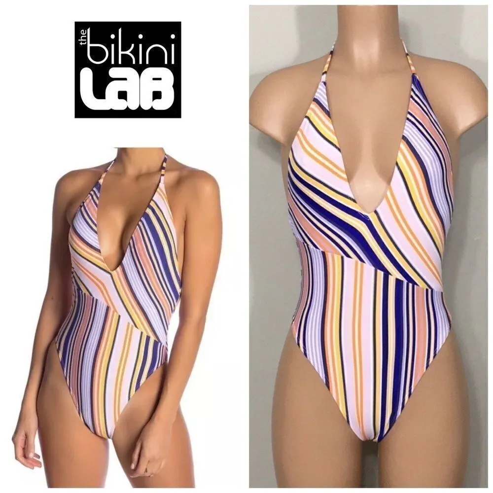 The Bikini Lab  stripe cheeky swimsuit. NWOT - Image 2