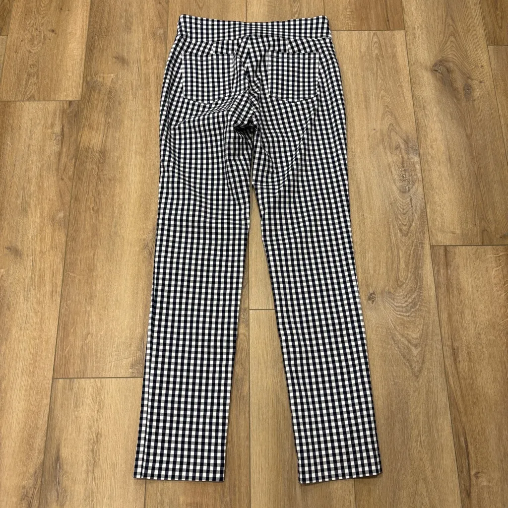 🌟J. MCLAUGHLIN🌟 GINGHAM CHECK PULL ON STRETCH PANT NAVY / WHITE SZ 8 - Image 5