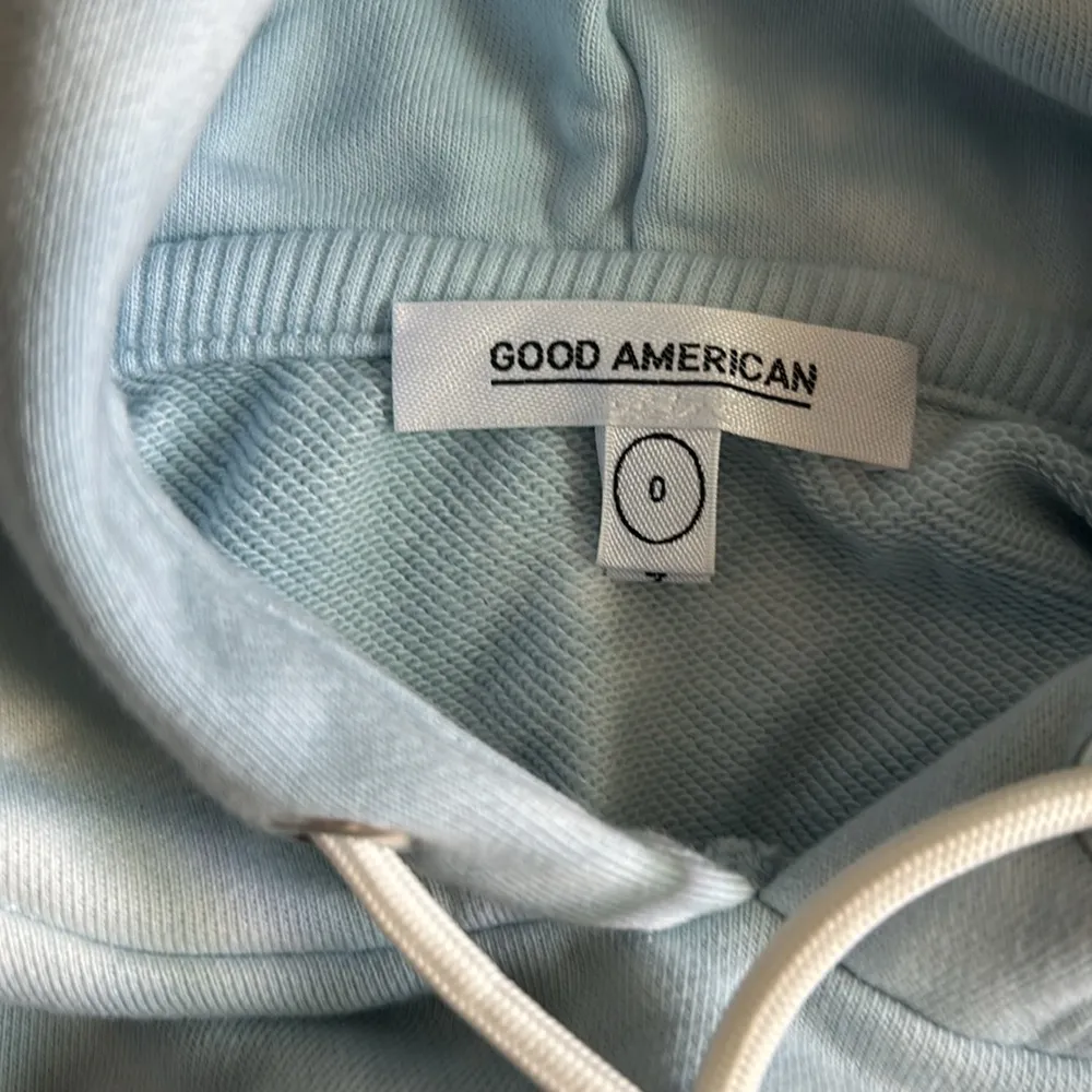 Good American blue tie dye hoodie - Image 3