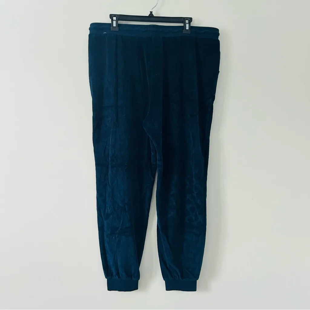 Marine Layer Moonlight Velour Jogger Pants Navy Blue XL - Image 4