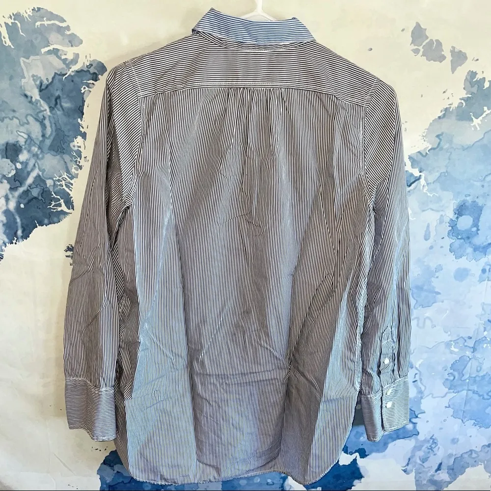 J. Crew Bib Popover Stripe Long Sleeve Shirt - Image 3