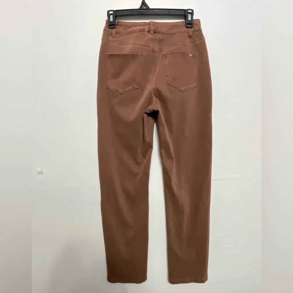 Halara Brown Cotton Stretch Pants Women’s SmallHigh Rise Pull-On Style NWT(A192) - Image 3