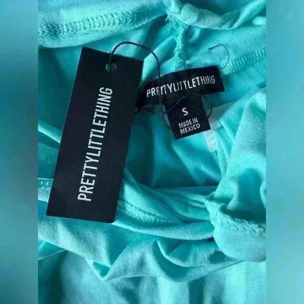 PrettyLittleThings Blue Twist Detail Soft Feel‎ Skirt Beach Cover Up Size S - Image 6