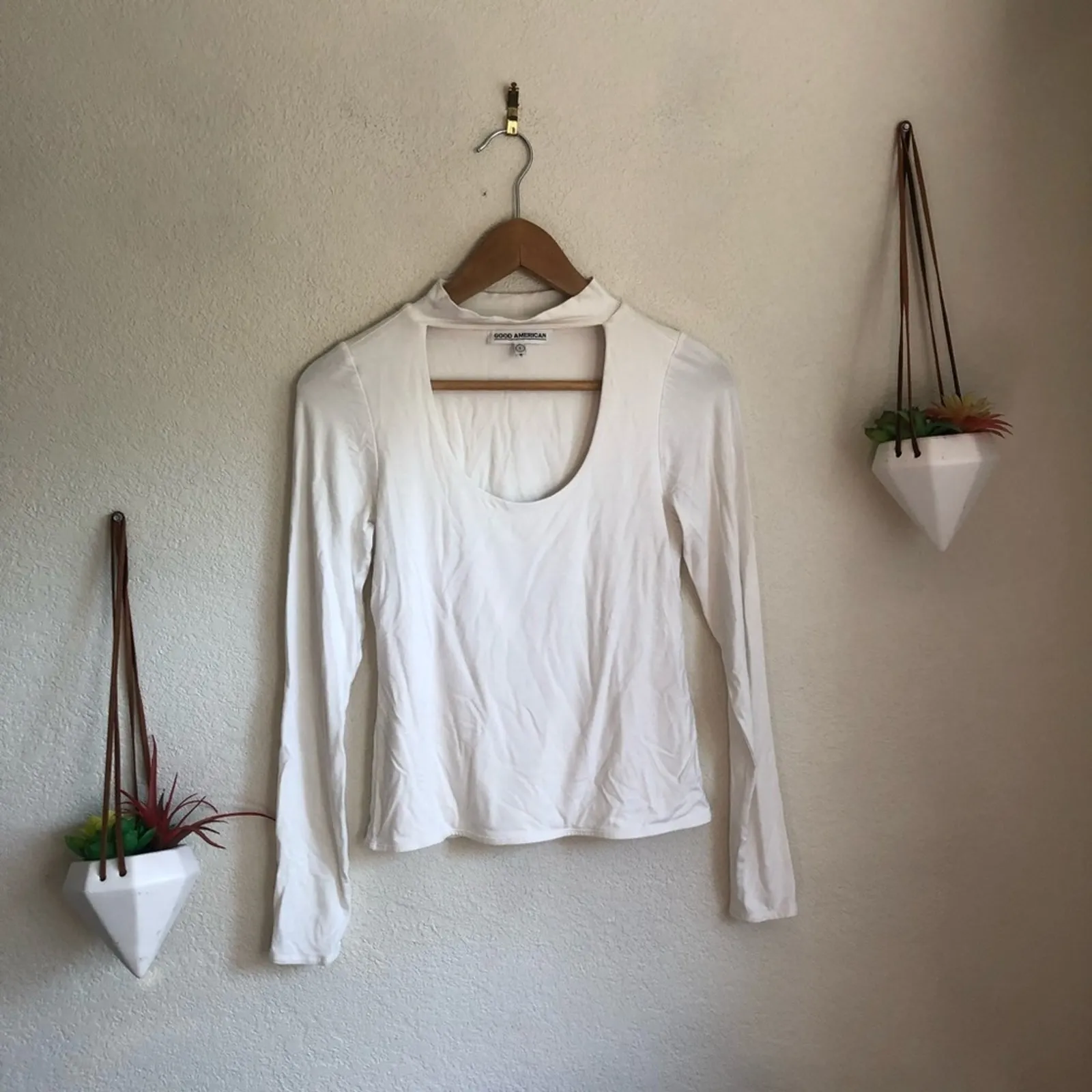 Good American white long sleeve tee shirt - Image 3