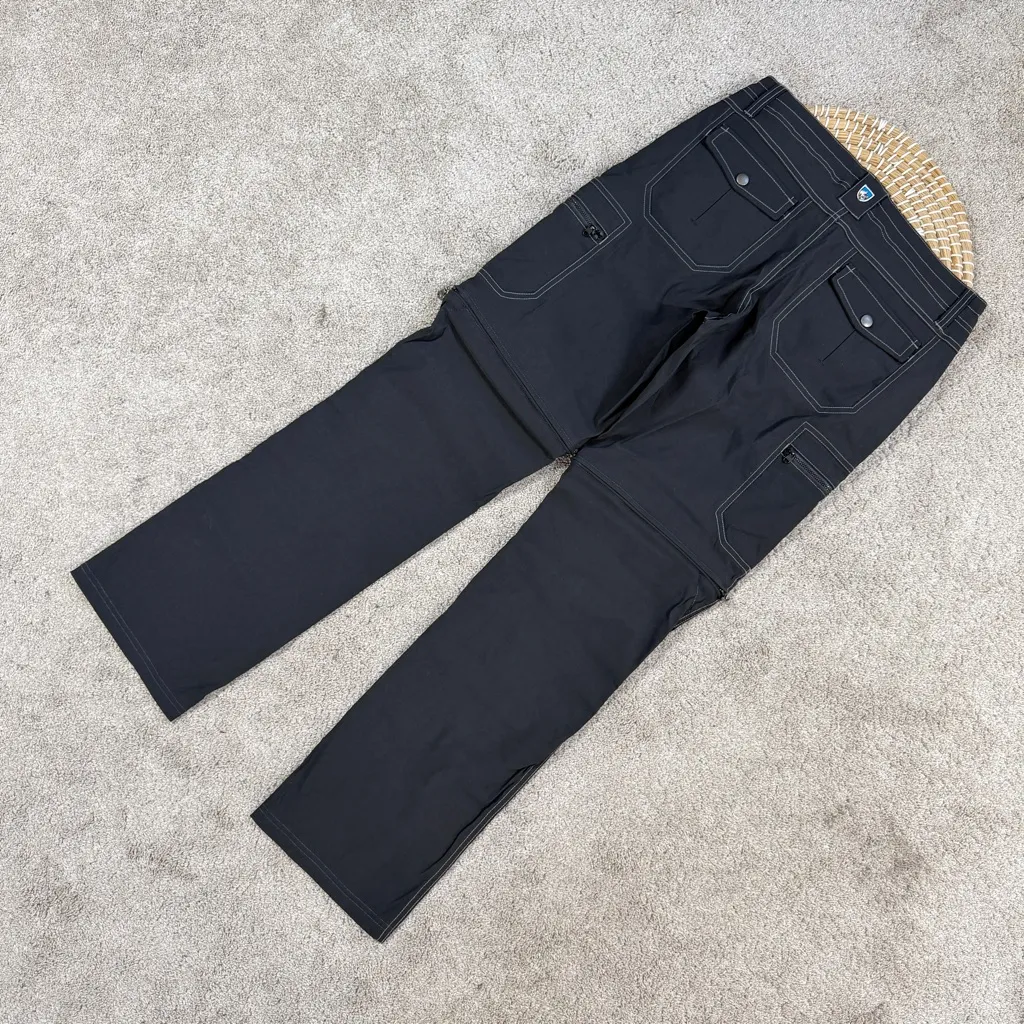 Kuhl Women’s Kliffside Convertible Hiking Cargo Pants Mid Rise in Dark Gray 4 - Image 8