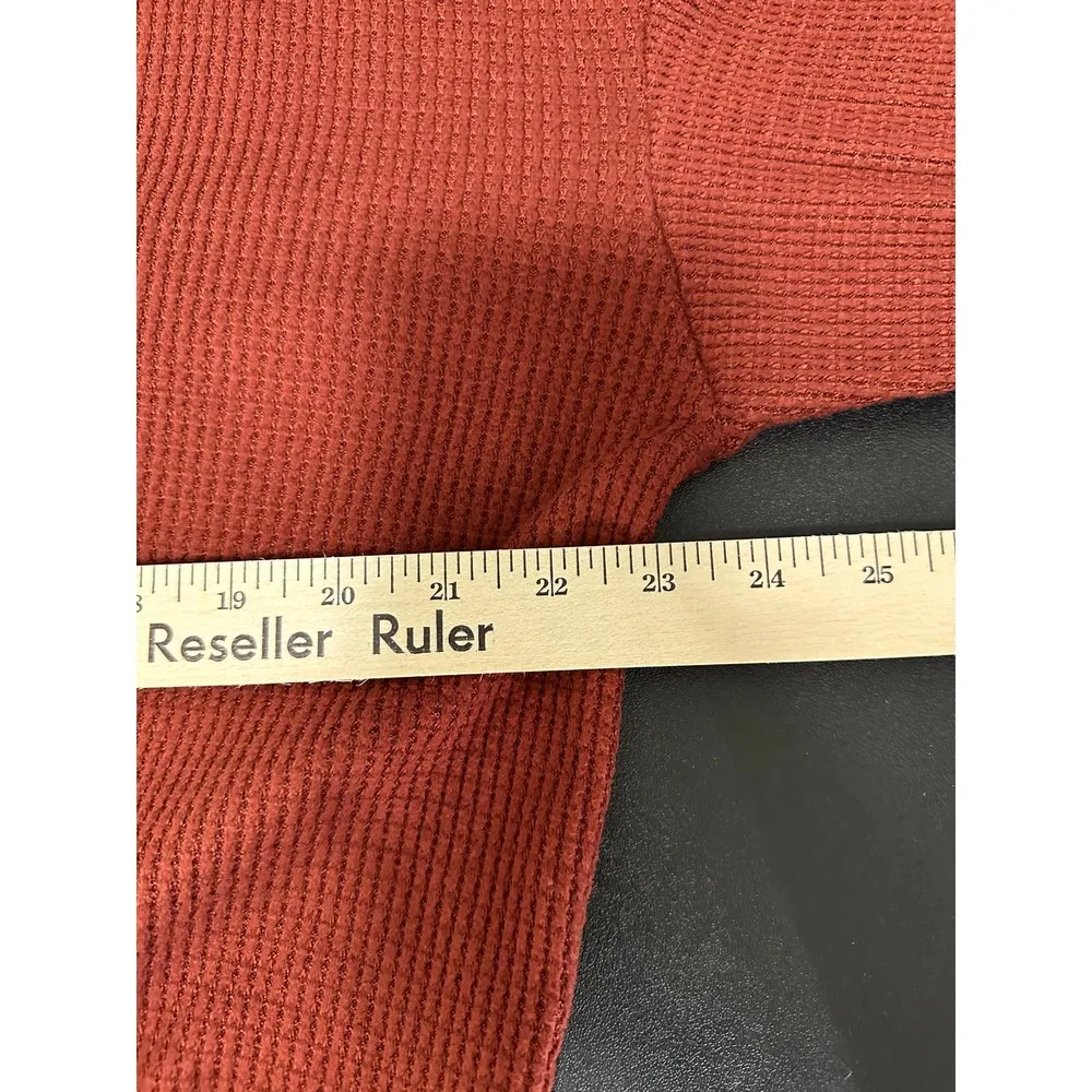 American Eagle AEO Rust Red Long Sleeve Thermal Shirt Women's Size Small S - Image 8
