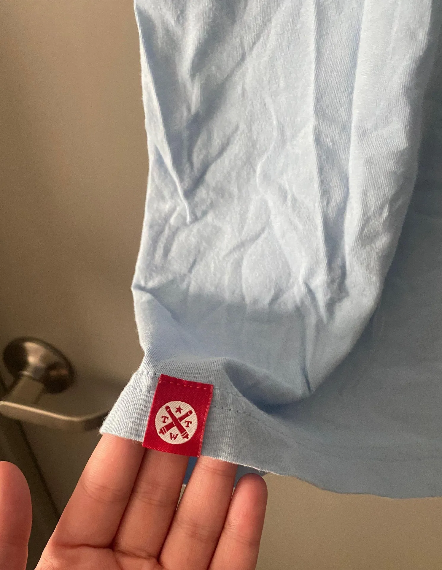 Texas Y’all Need Whataburger Baby Blue Tshirt Size Medium NWOT Unisex - Image 6