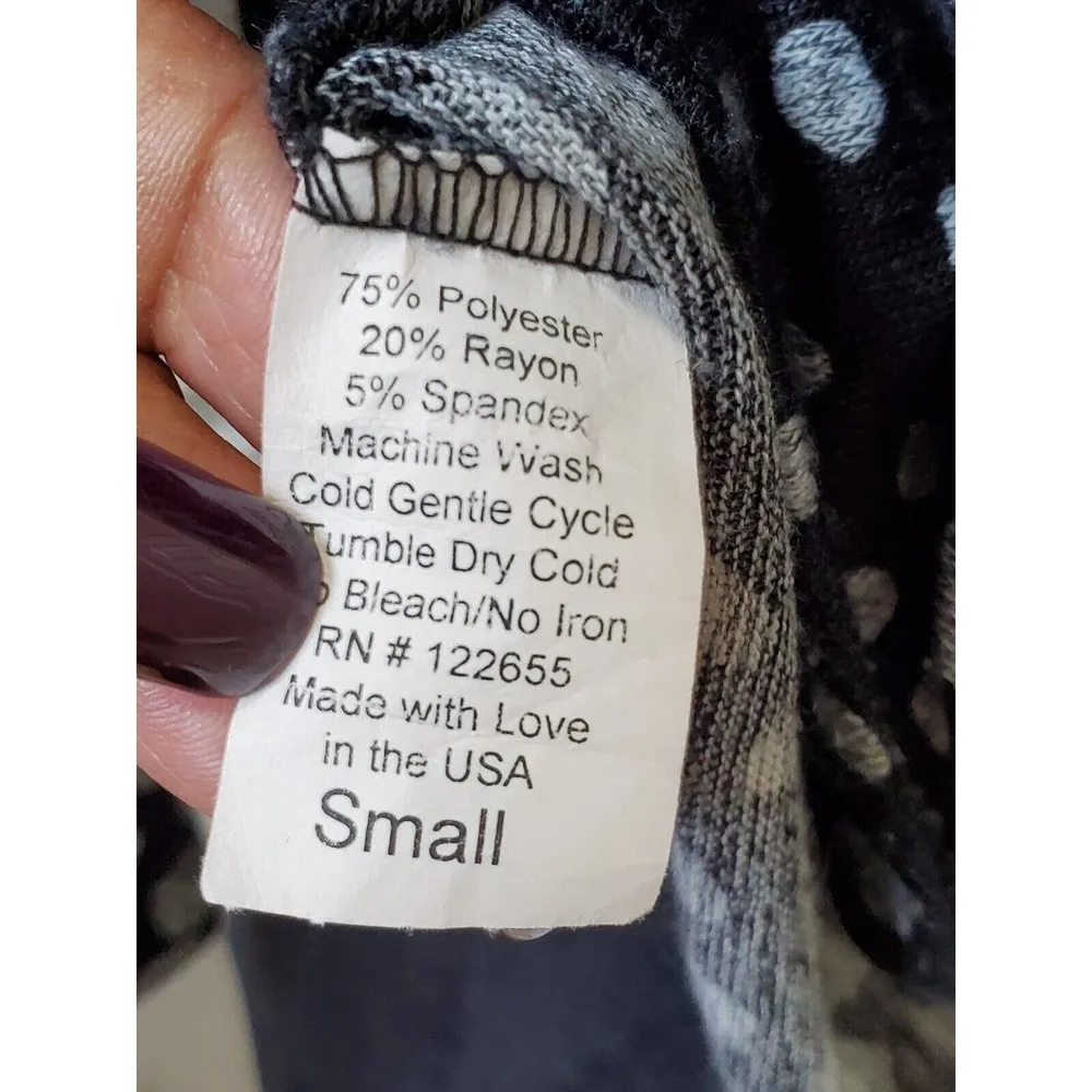 Inside Out Women's Black & White Polyester Long Sleeve Full Zip Front Sweater S - Image 9