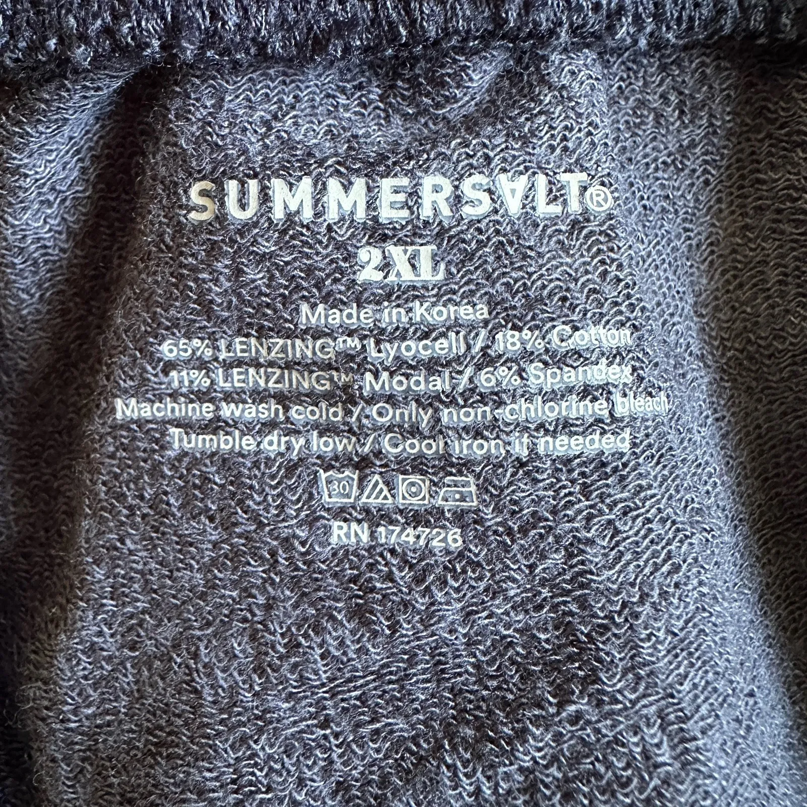 NEW SummerSalt The Mixed Media Jogger Pants Womens Size 2XL Navy Blue Lounge - Image 6