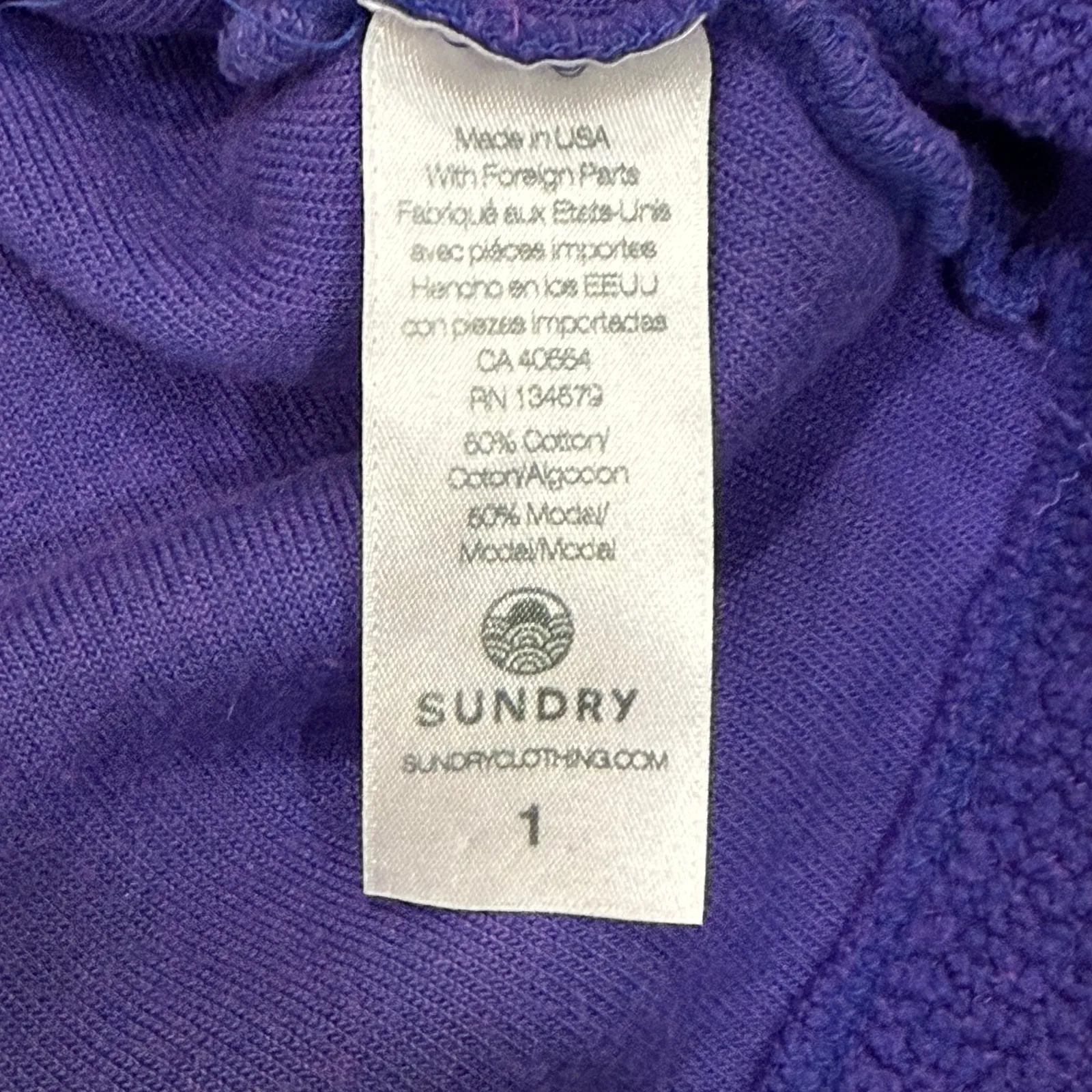 Sundry 1 S Heart Faux Sherpa Sweatshirt Blue Embroidered Pullover Soft TeddyBear - Image 9