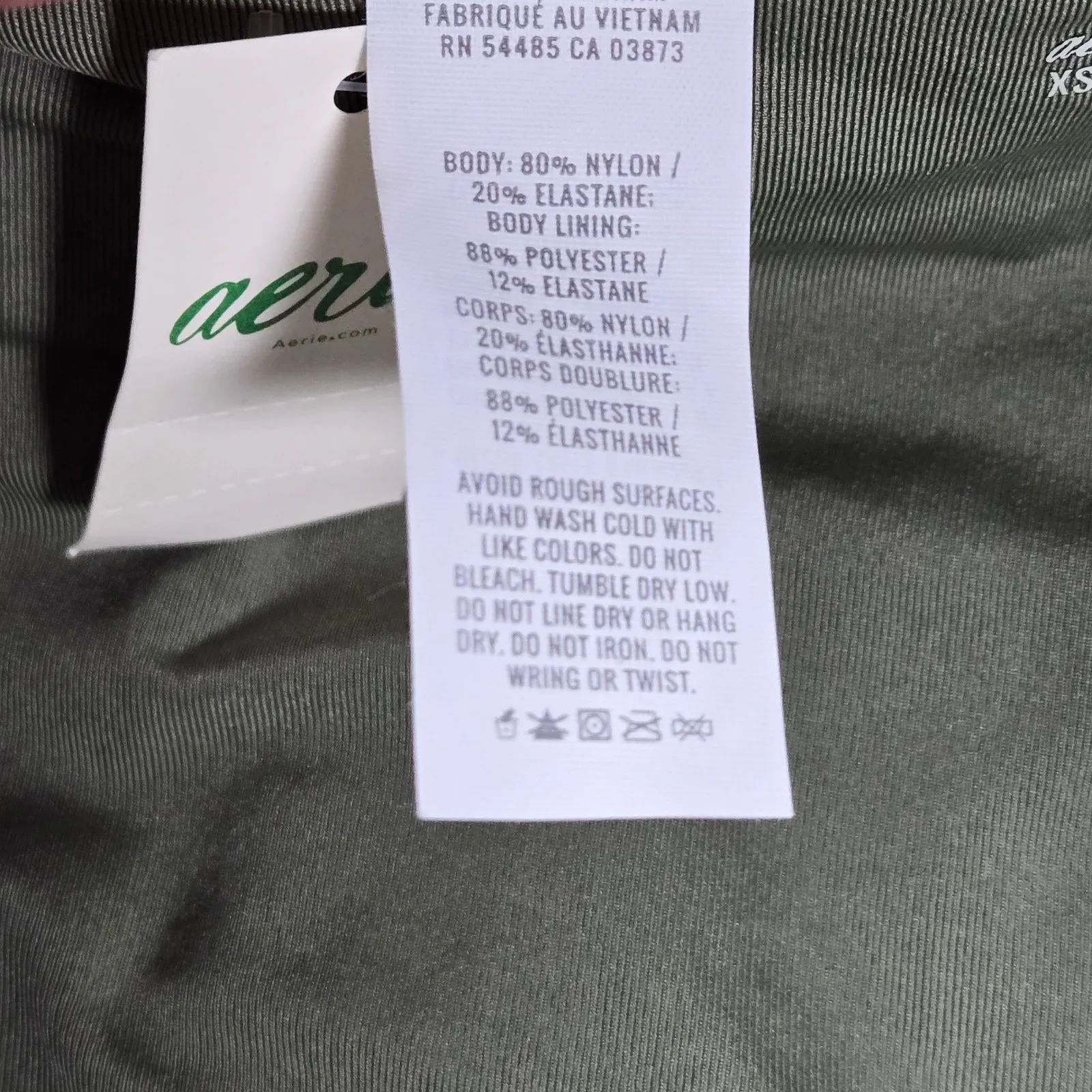 Aerie Bikini Bottoms Sage Green Low Rise Cheeky Swim NWT Size XS - Image 8