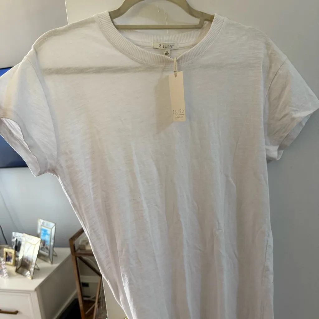 Z Supply Classic White Tee Dress - Image 4
