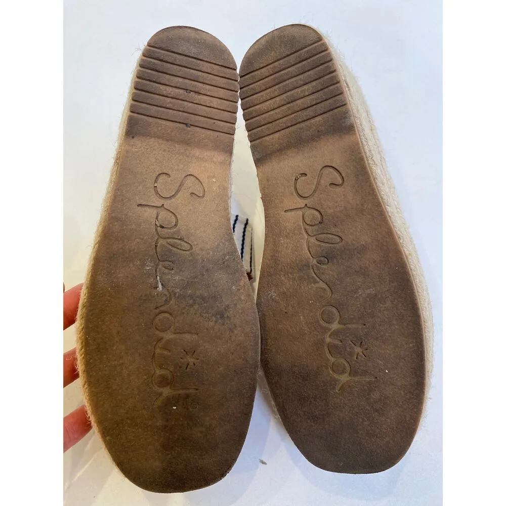 Splendid Lacey Striped Espadrille Platform Shoes Sz 6M Woven Textile Women’s - Image 6