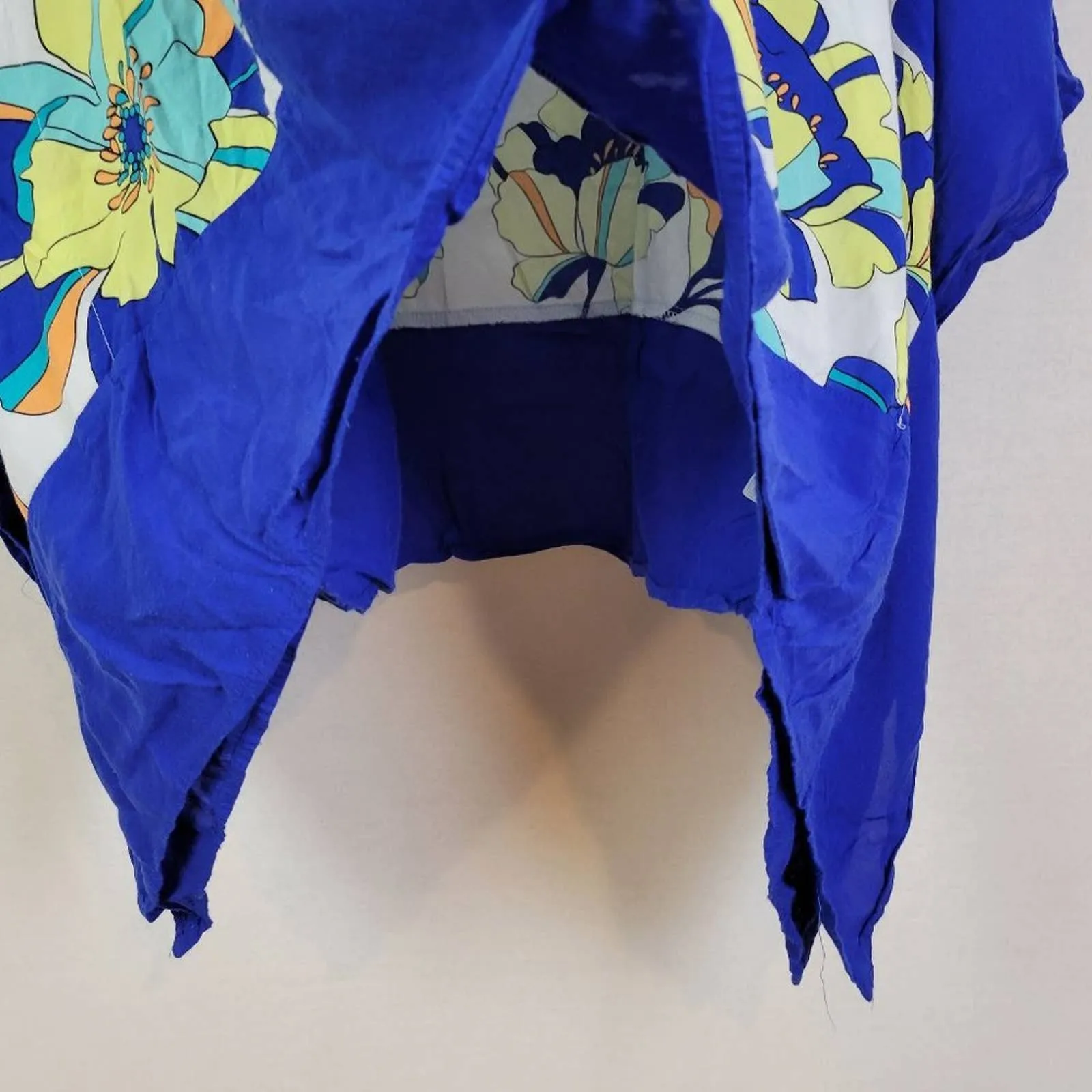 Stylus Womens Top Size M Wide Sleeve Blue Floral‎ Print Crepe Blouse Size M - Image 6