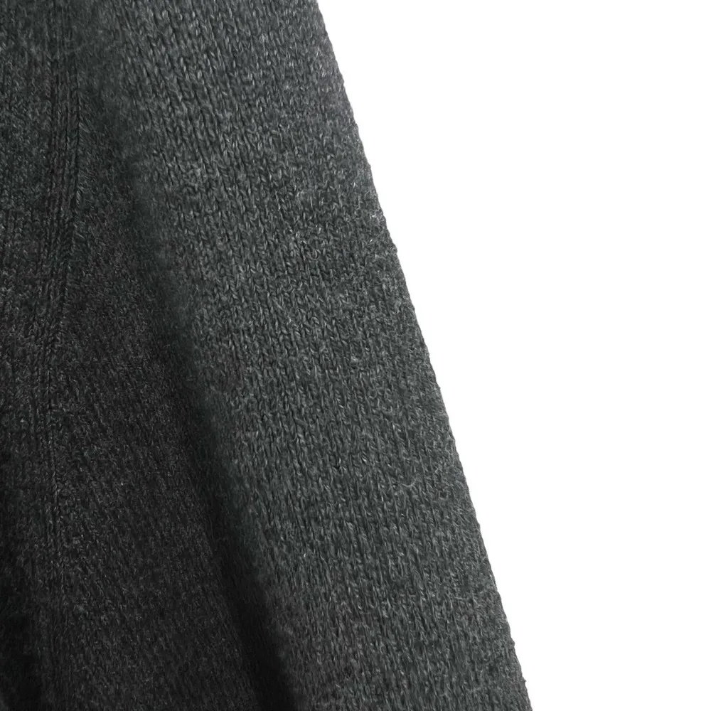 Soft Surroundings Grey Ribbed Knit Tunic Button Detail XL - Image 3