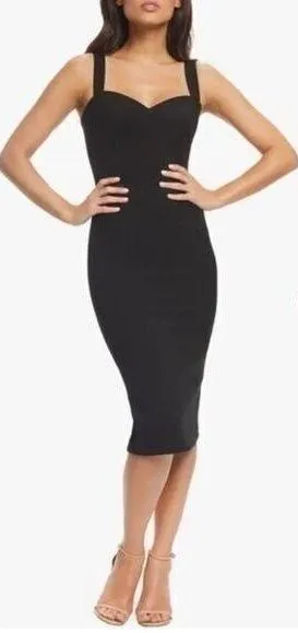 Dress the Population Nicole Sweetheart Neck Black Sleeveless Cocktail Dress XS - Image 1