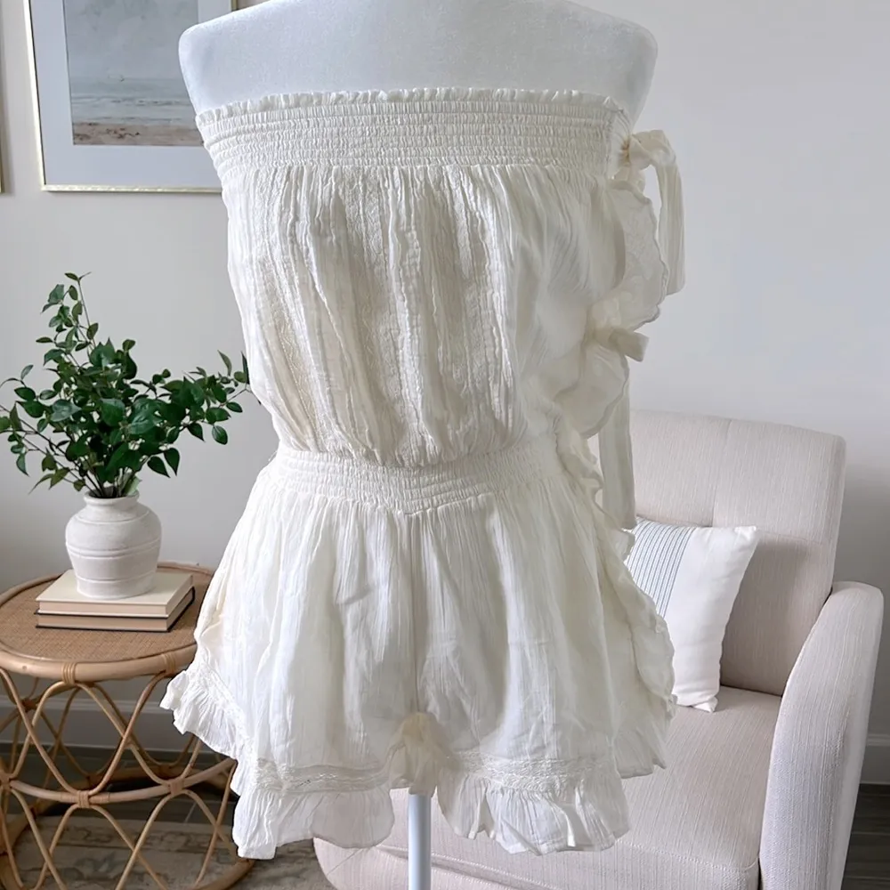 NWOT Free People Feelin' Fancy Convertible Romper Ivory XS - Image 6