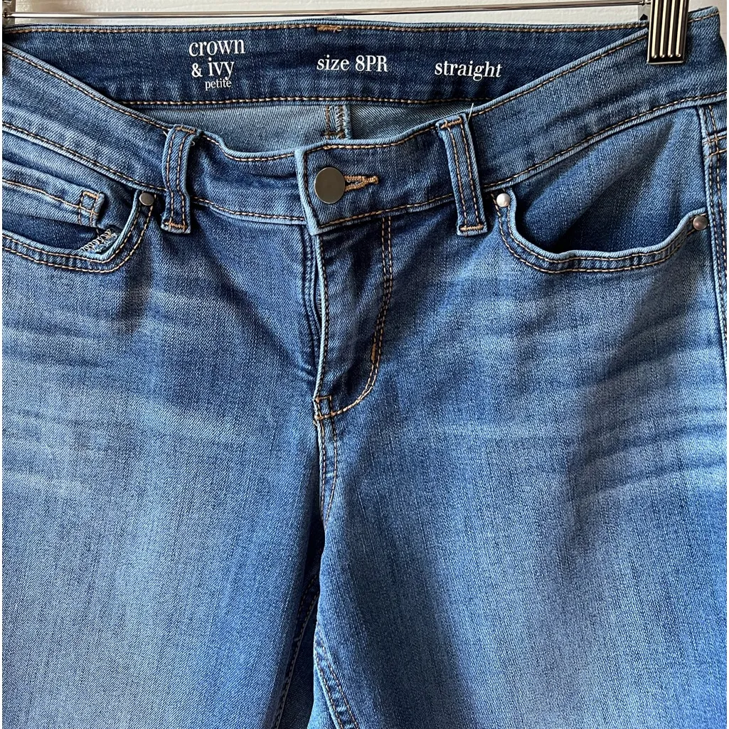 Crown and Ivy Petite Straight Jeans | size 8 PR - Image 2