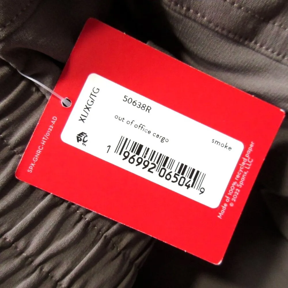 NWT SPANX 50638R Out Of Office Casual Fridays Cargo Jogger in Smoke Pants XL - Image 3