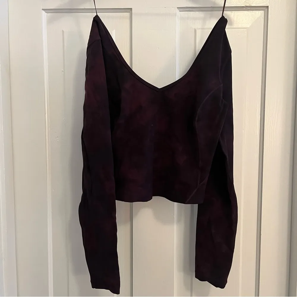 LULULEMON Align Long Sleeve Shirt Diamond Dye Cassis Black - Image 2