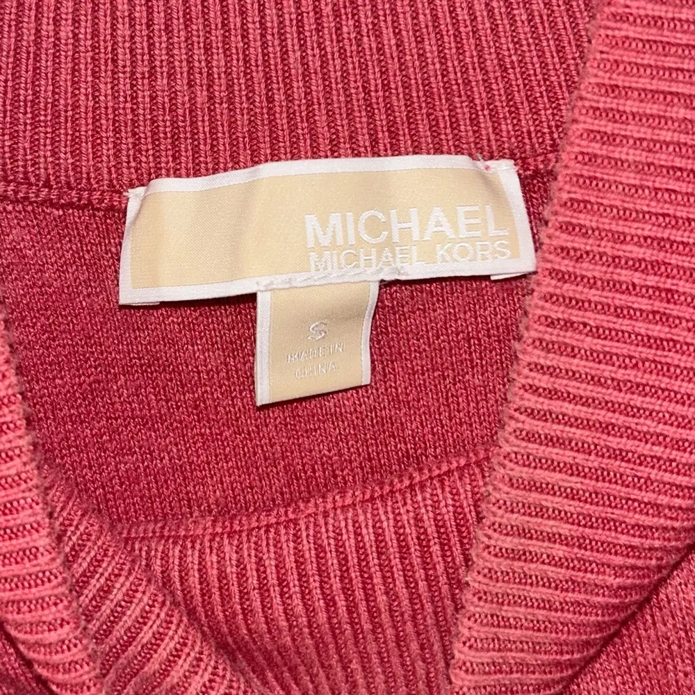 Pink Michael Kors MK Designer Dress Off the Shoulder Cutout Style Women’s Small! - Image 3