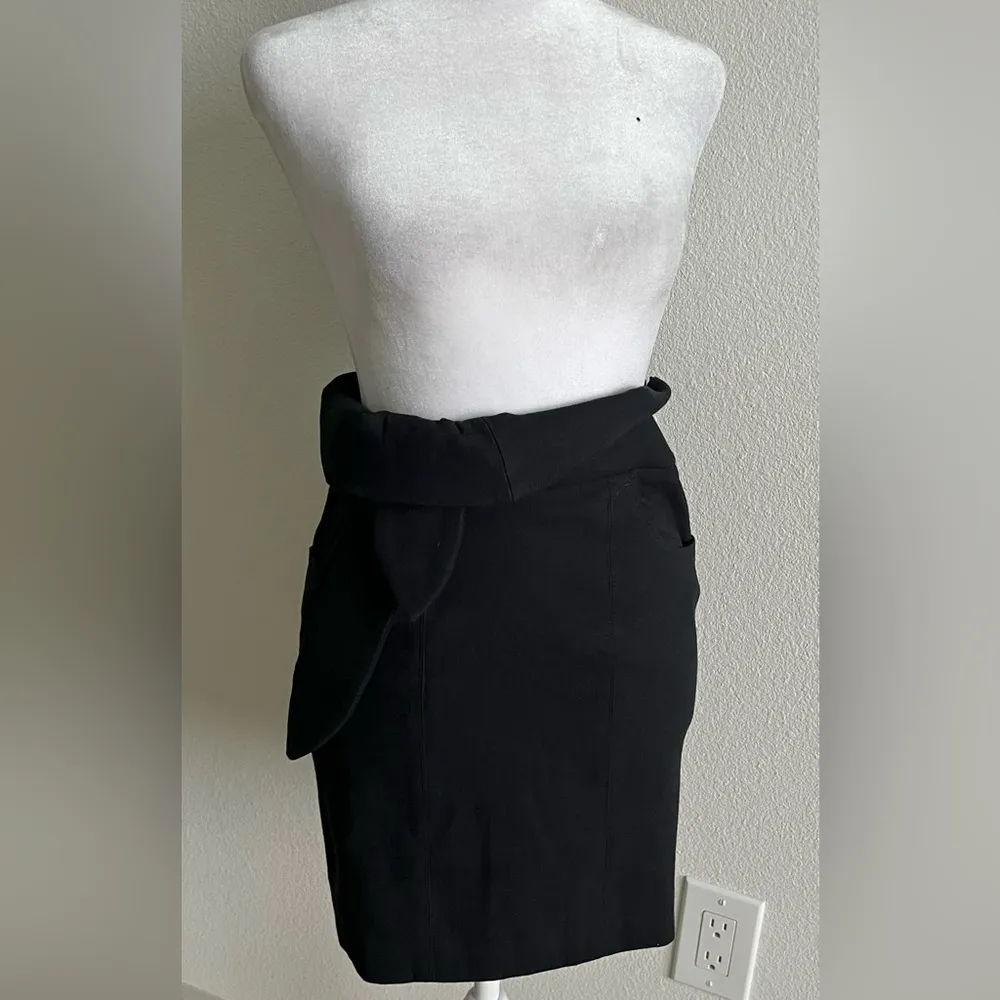 IRO Black Midi Pencil Skirt - Image 11