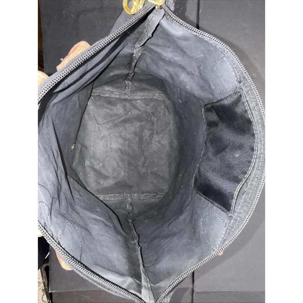 Longchamp Les Pliags Small Black Top Handle Nylon Packable Tote Bag Purse READ - Image 13