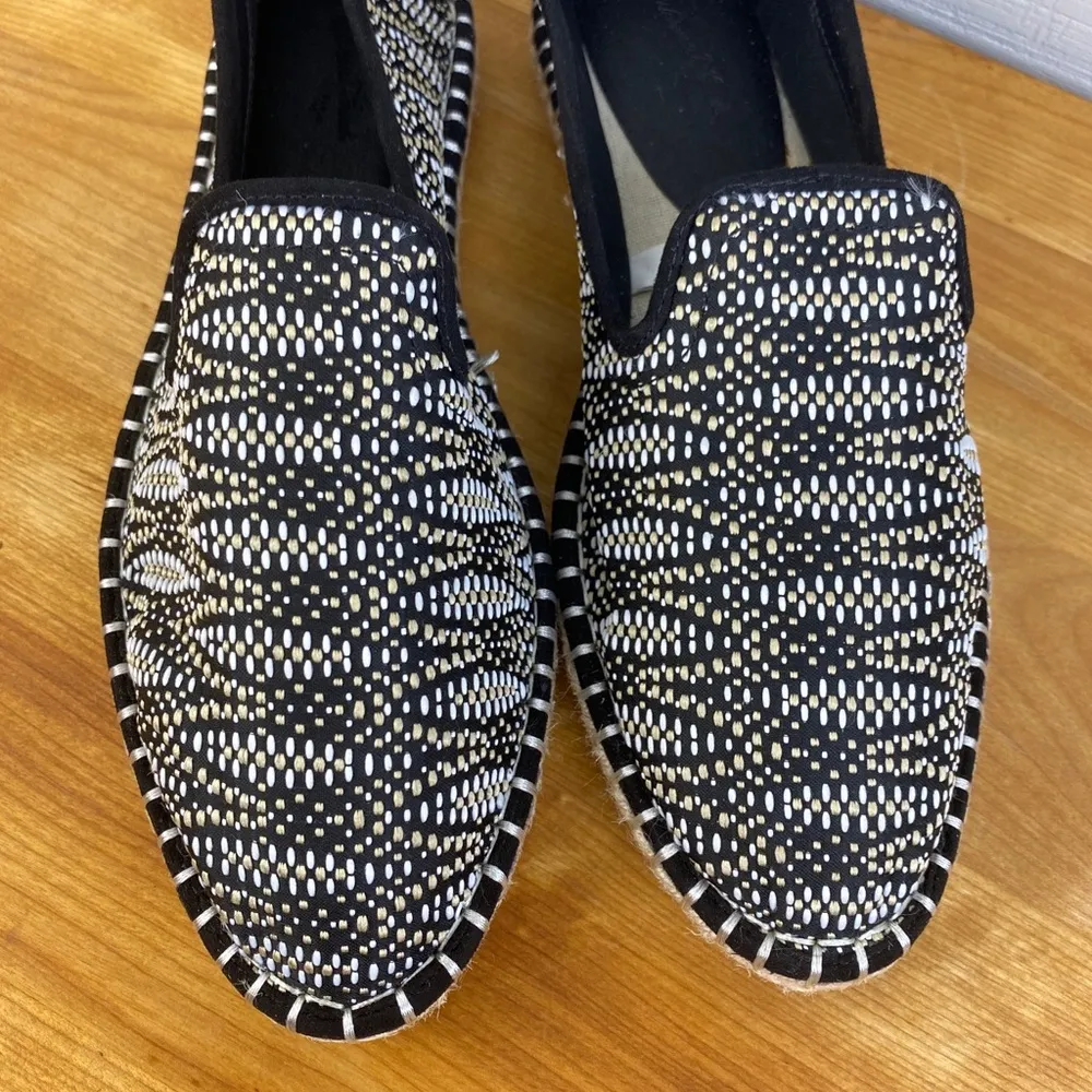 Universal Thread Carly Black Woven Espadrille Flats Women's Shoes 10 - Image 3
